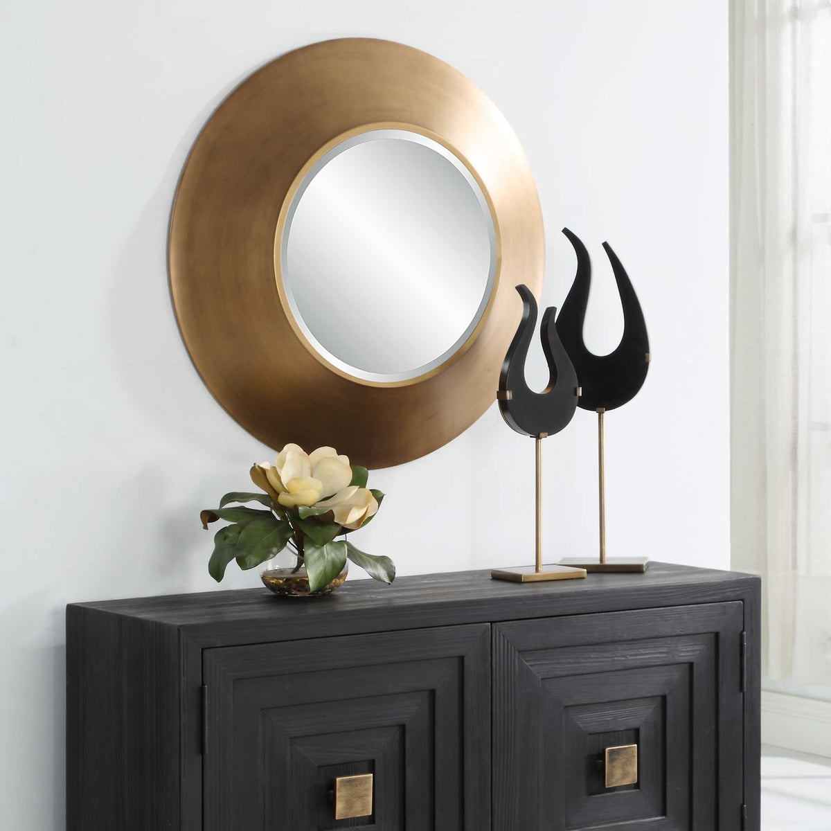 Contessa Round Gold Mirror
