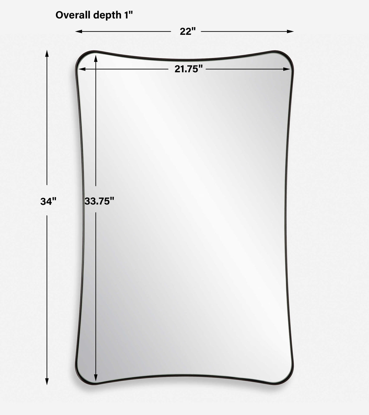 Loudon Black Vanity Mirror