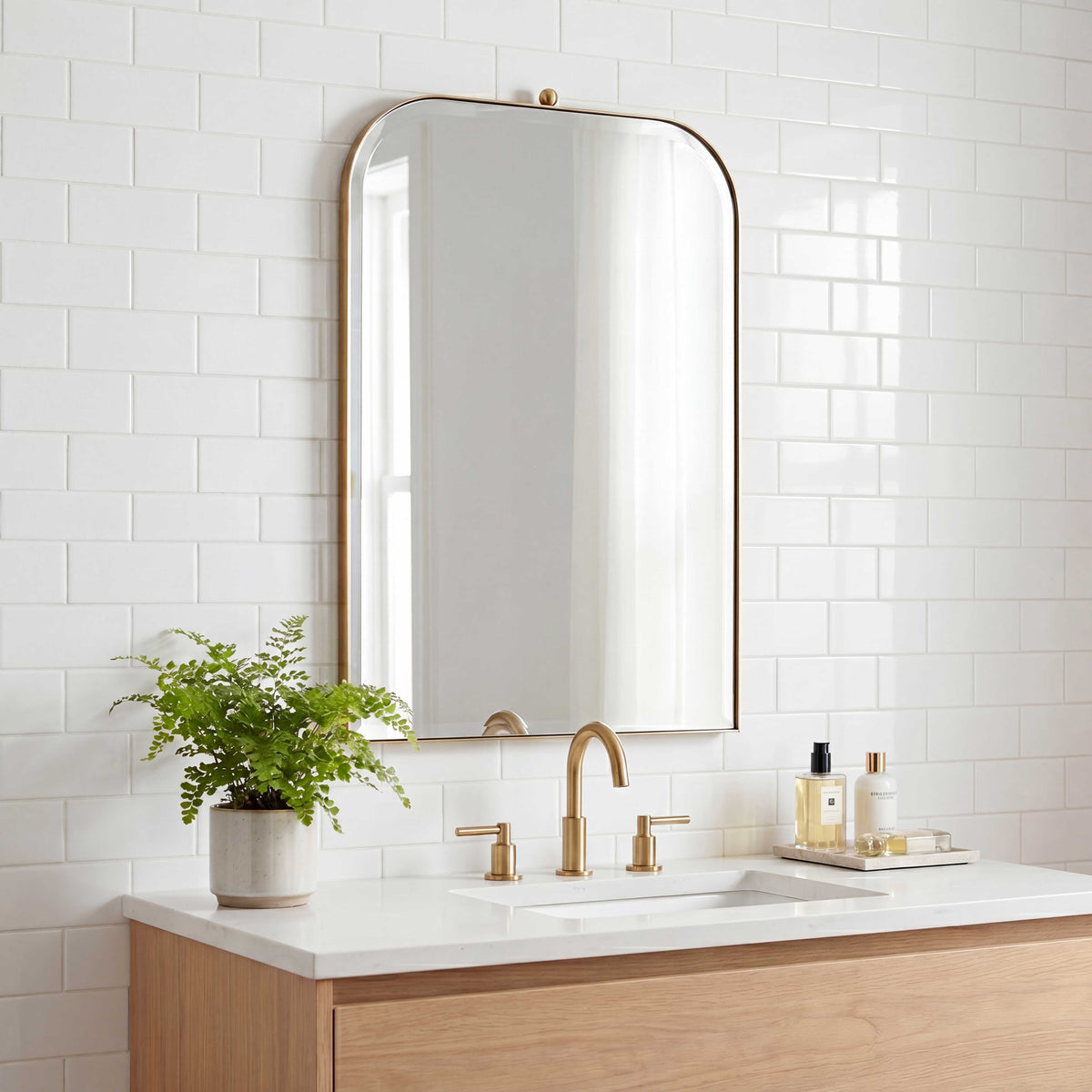 Cassidy Brass Arch Mirror