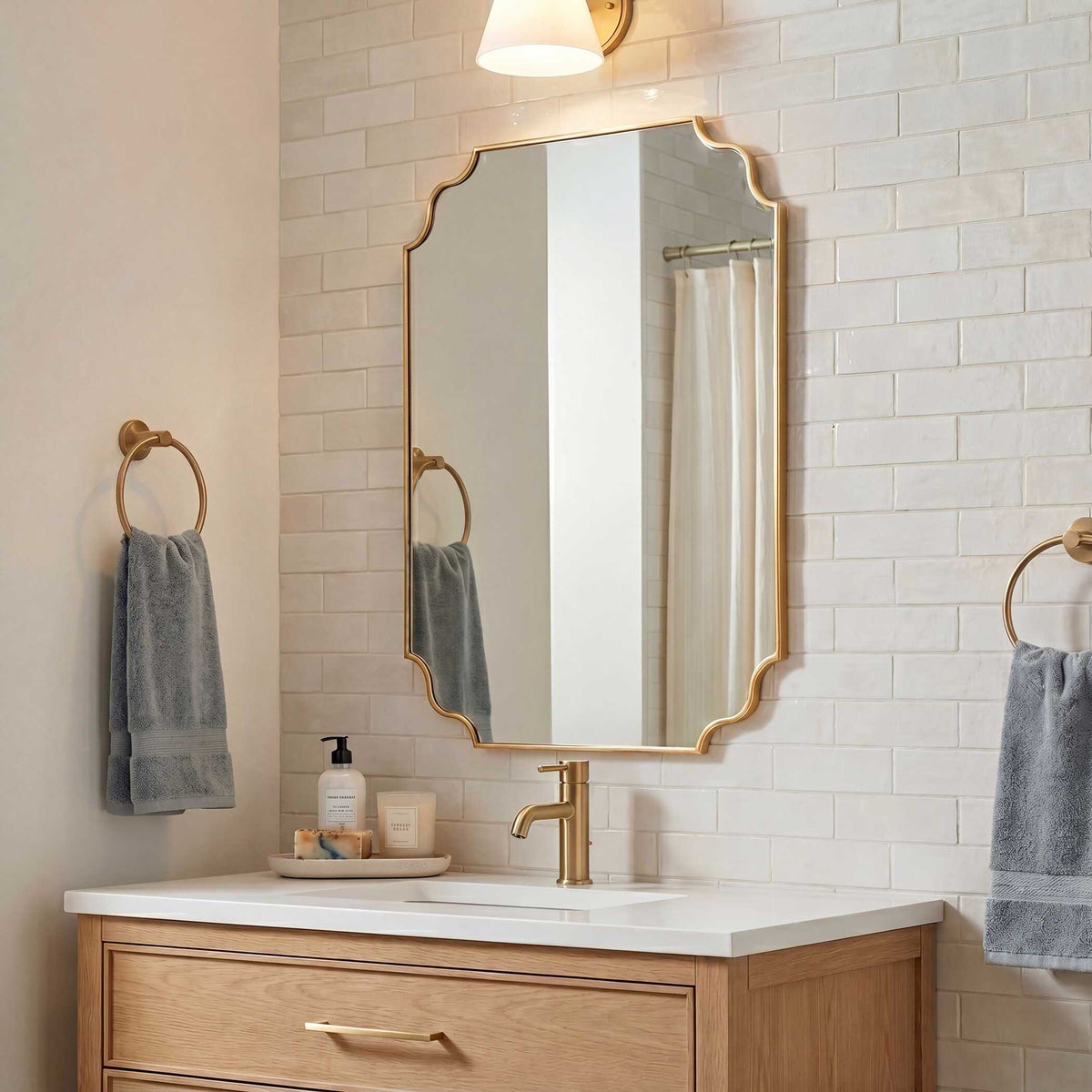 Lennyn Gold Vanity Mirror