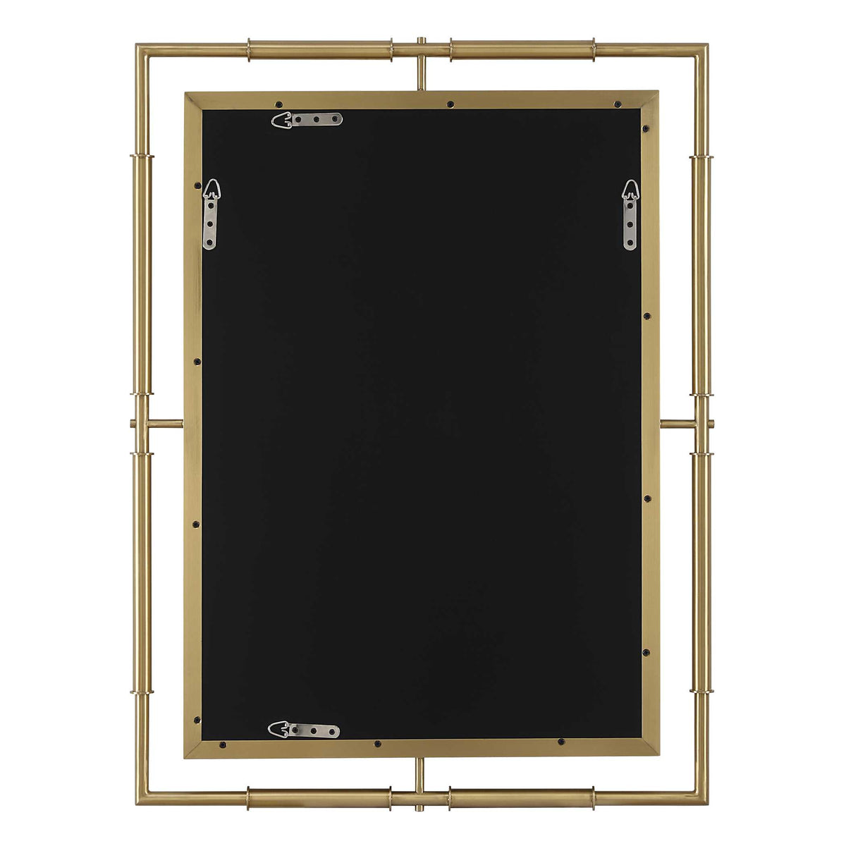 It's All Connected Rectangle Brass Mirror