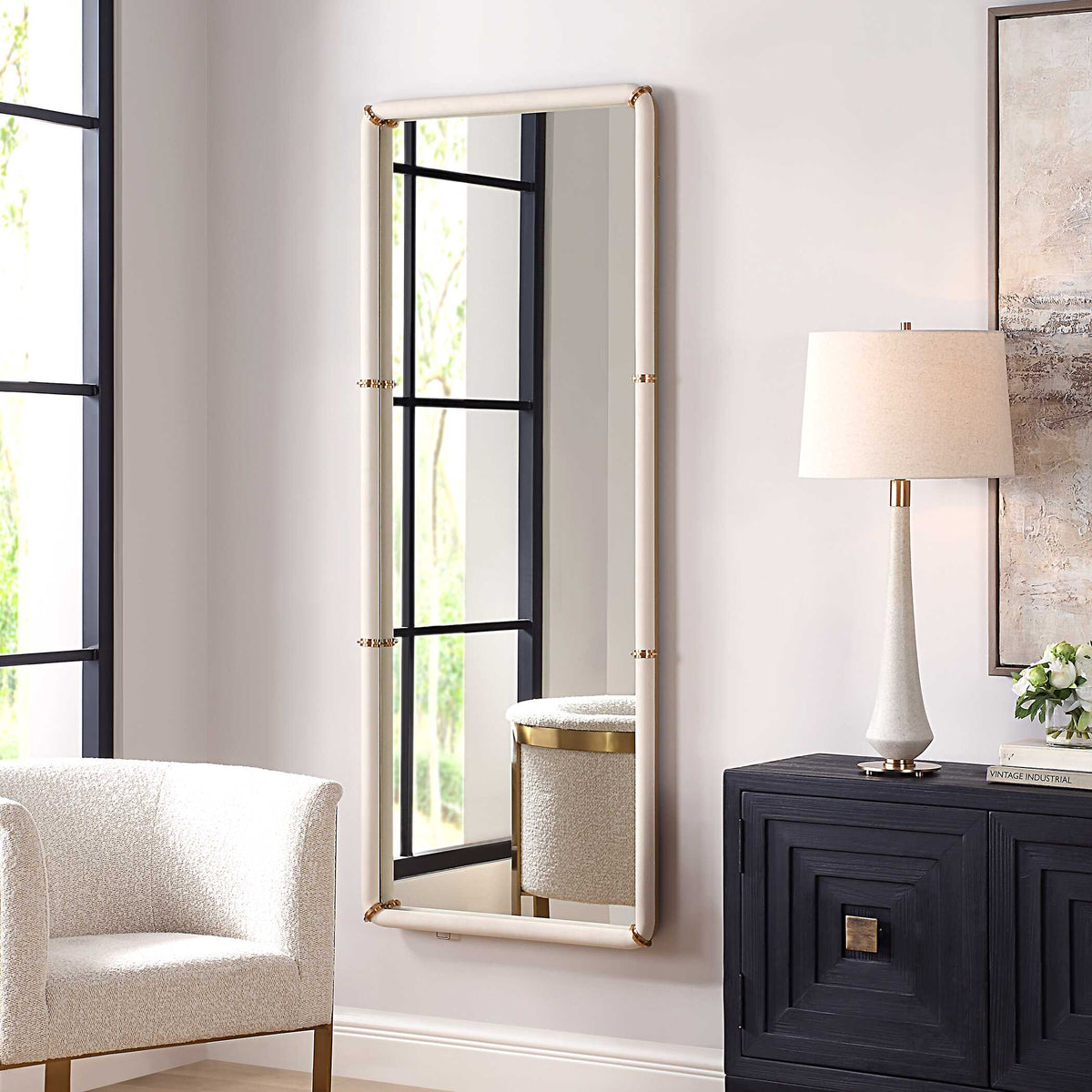 Cyprus White Dressing Mirror