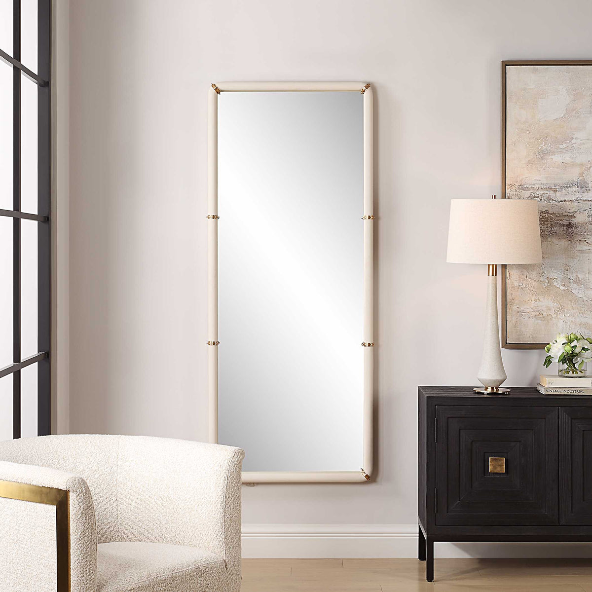 Cyprus White Dressing Mirror