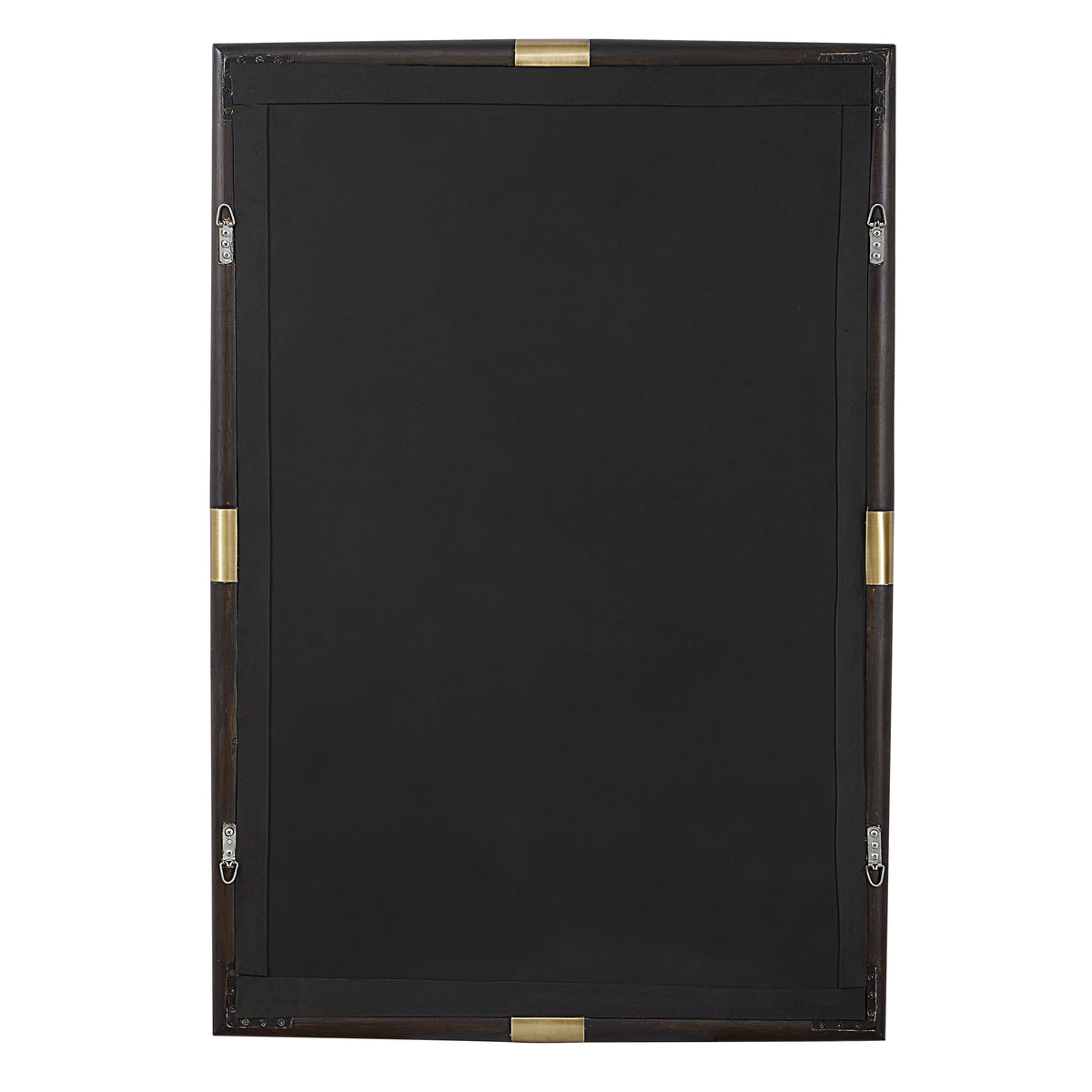 Larkin Dark Wood & Brass Mirror
