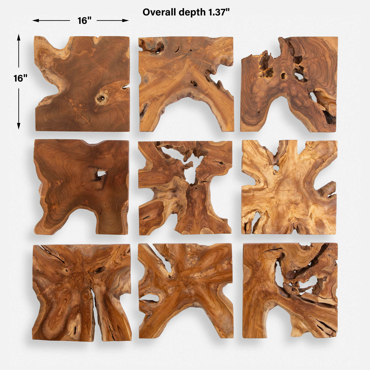 Talia Wood Wall Decor Set/9