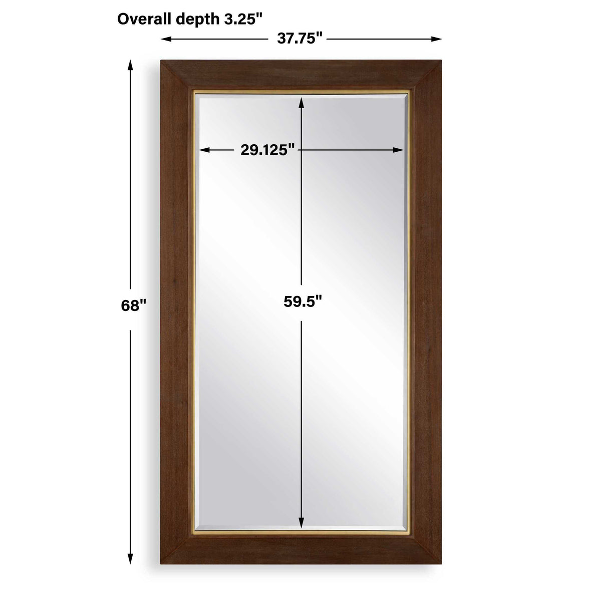Matheson Rectangular Walnut Mirror