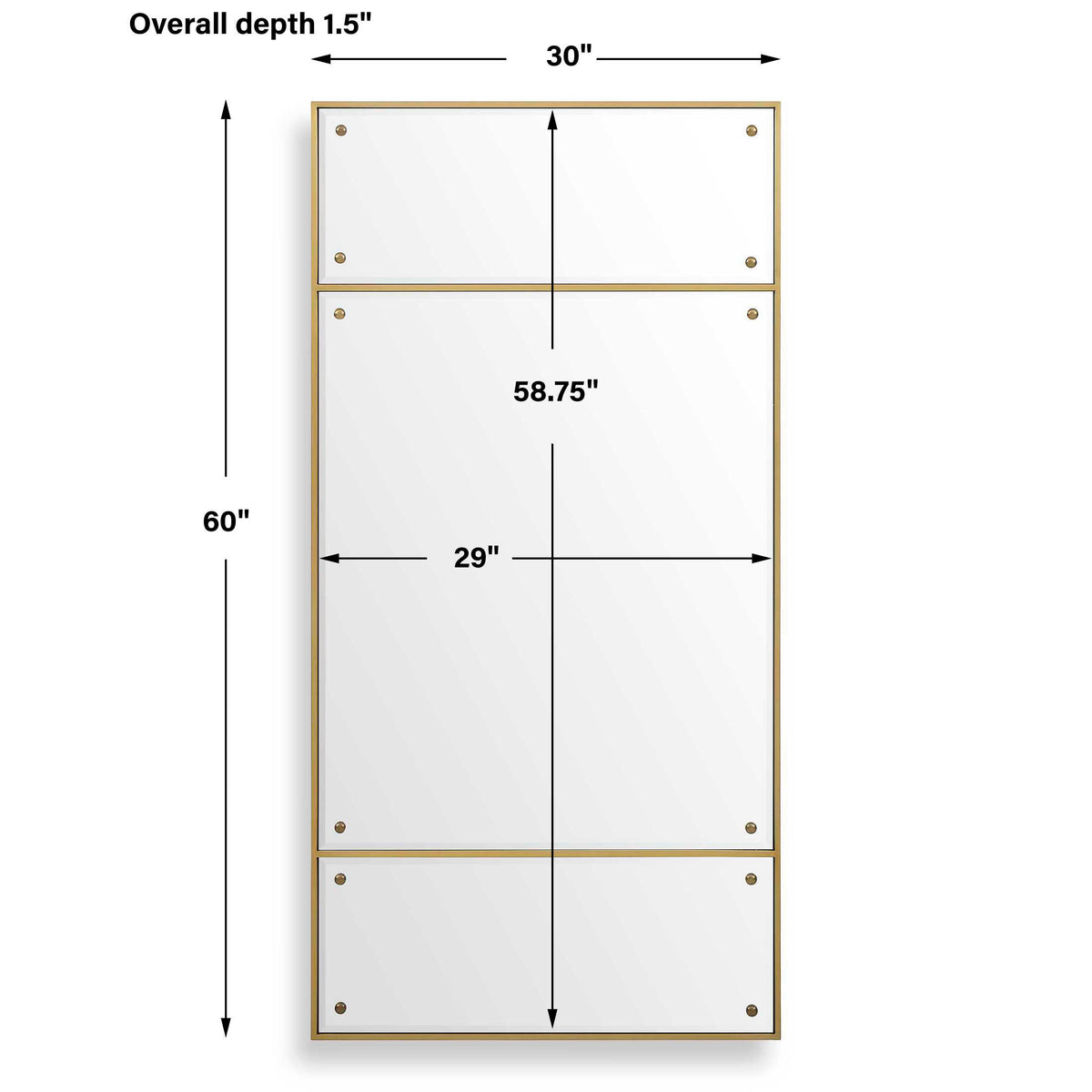 Wrenton Brass Rectangular Mirror