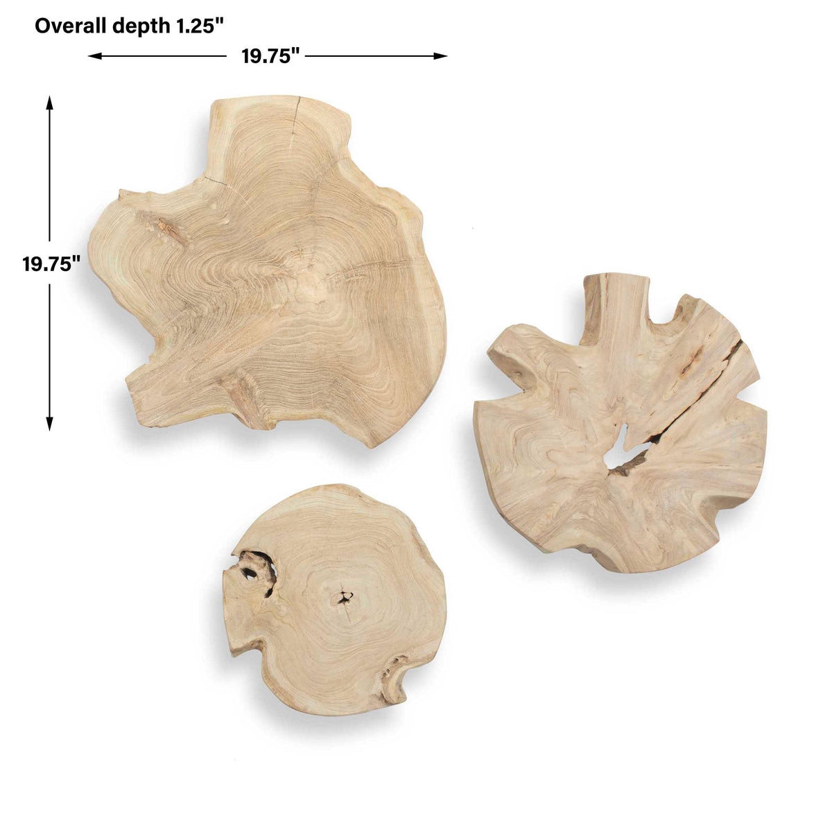 Kalani Wood Outdoor Wall Art Set/3