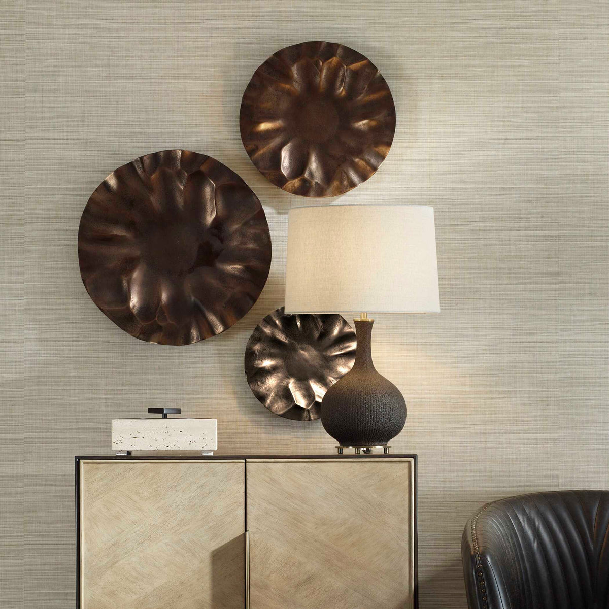 Peonia Outdoor Wall Art Set/3