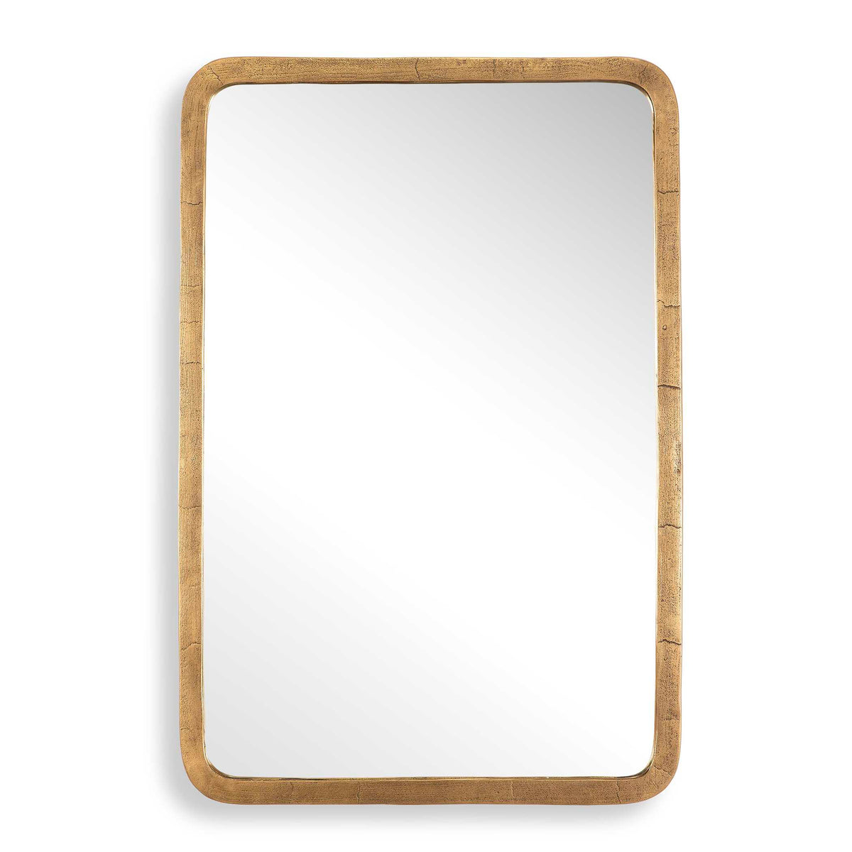 Vestry Antique Brass Mirror