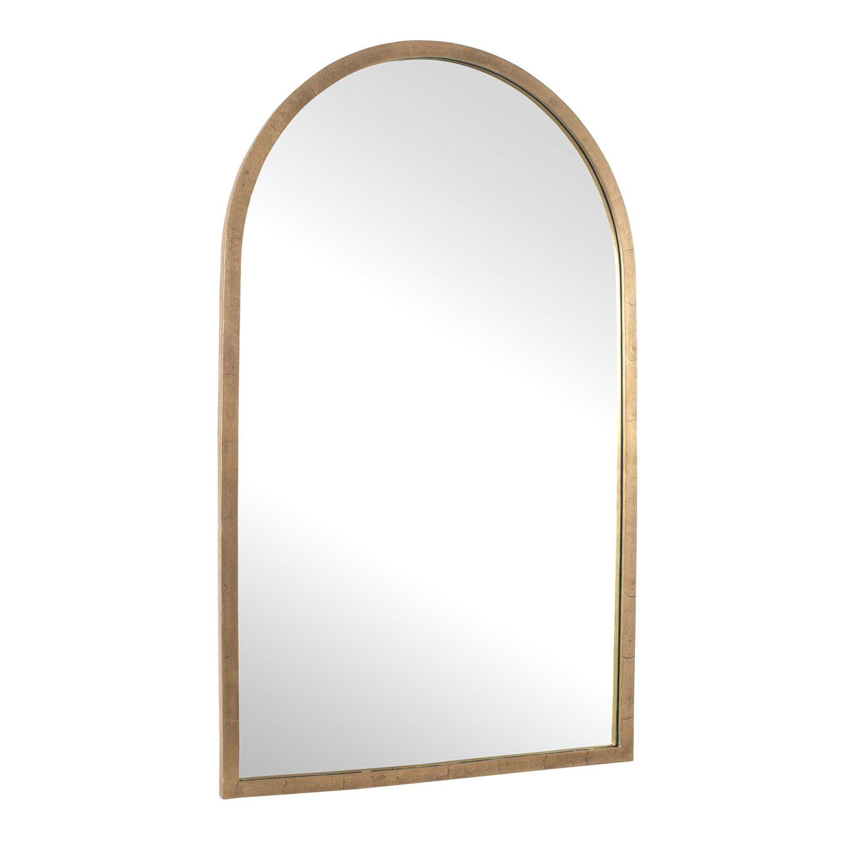 Vestry Antique Brass Arch Mirror