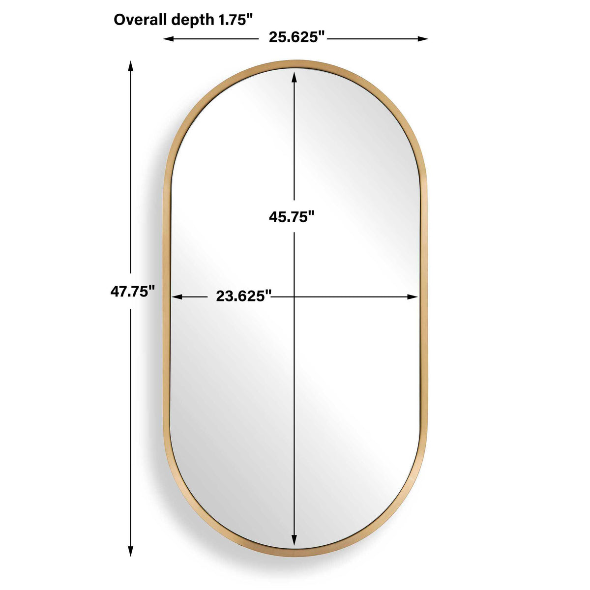 Torrado Oval Brass Mirror