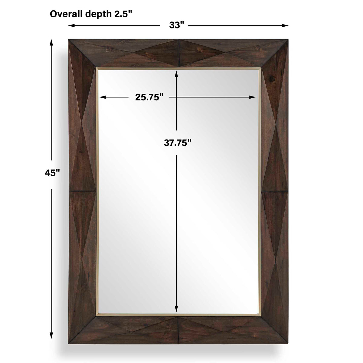 Diamond In The Rough Wood Mirror