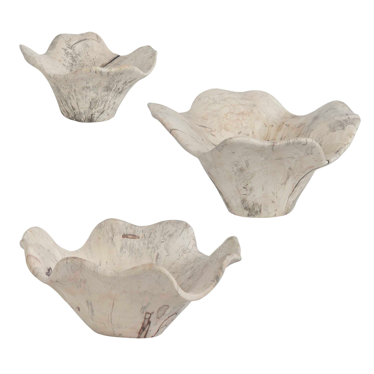 Teo Bleached Wood Wall Decor Set/3