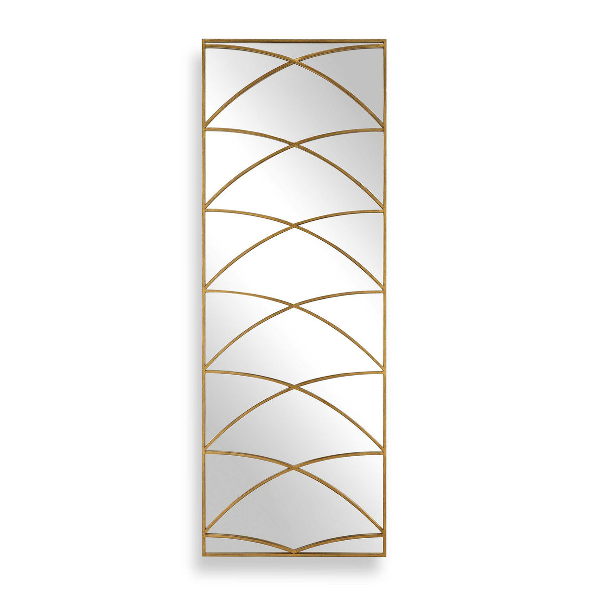 Crossed Up Gold Full Length Mirror