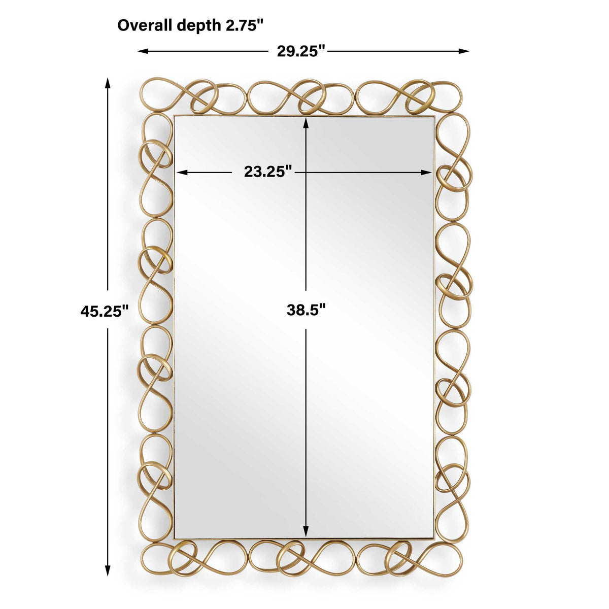 Twist It Antique Brass Mirror