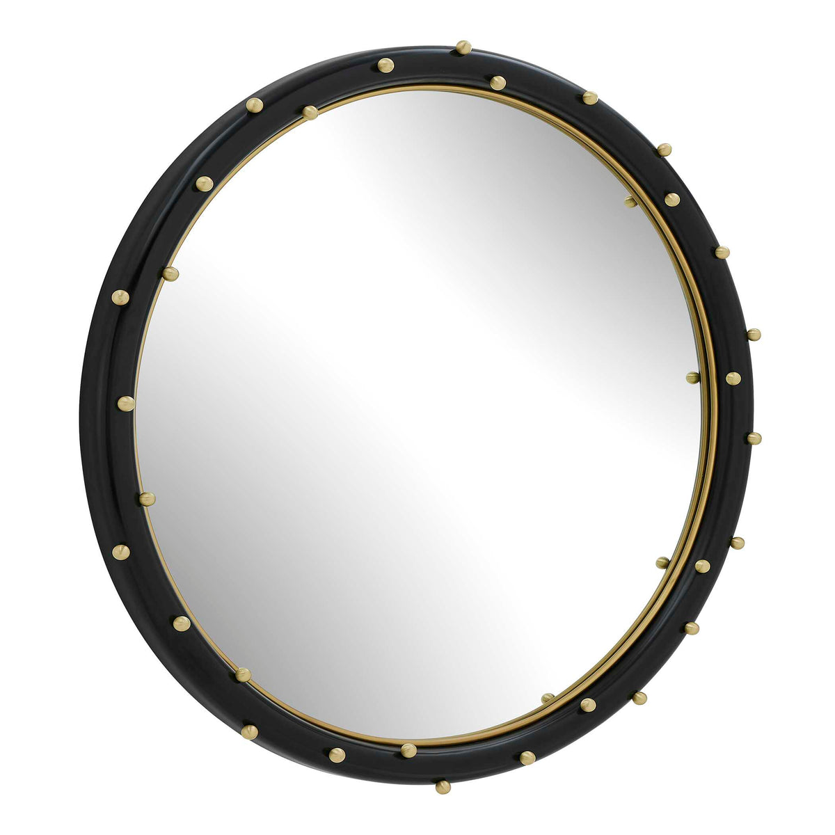 Helia Brass Round Mirror