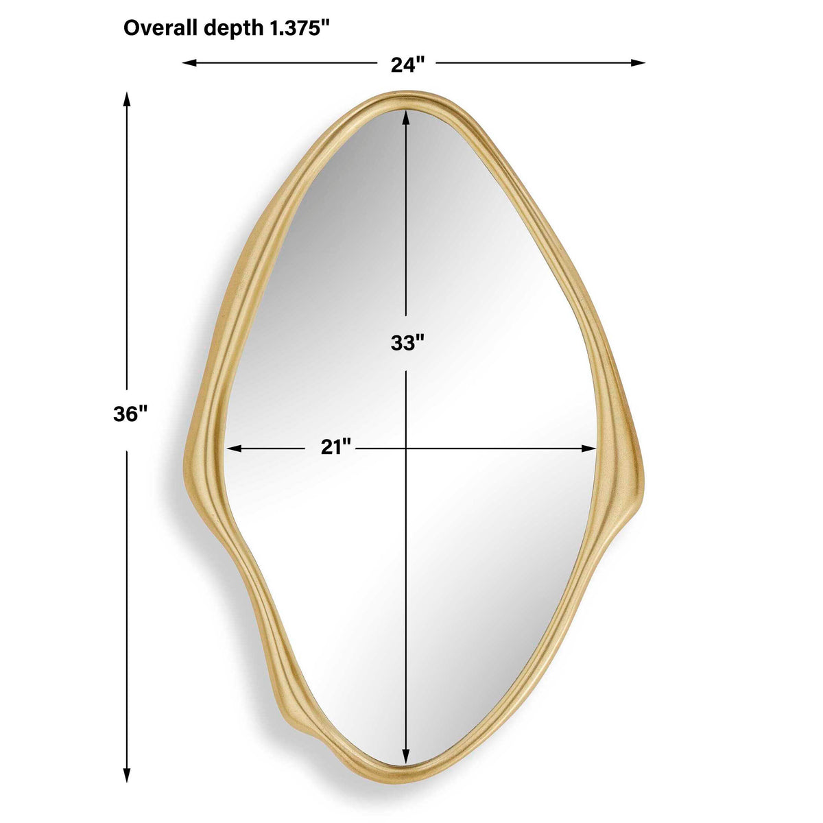 Aster Abstract Gold Mirror