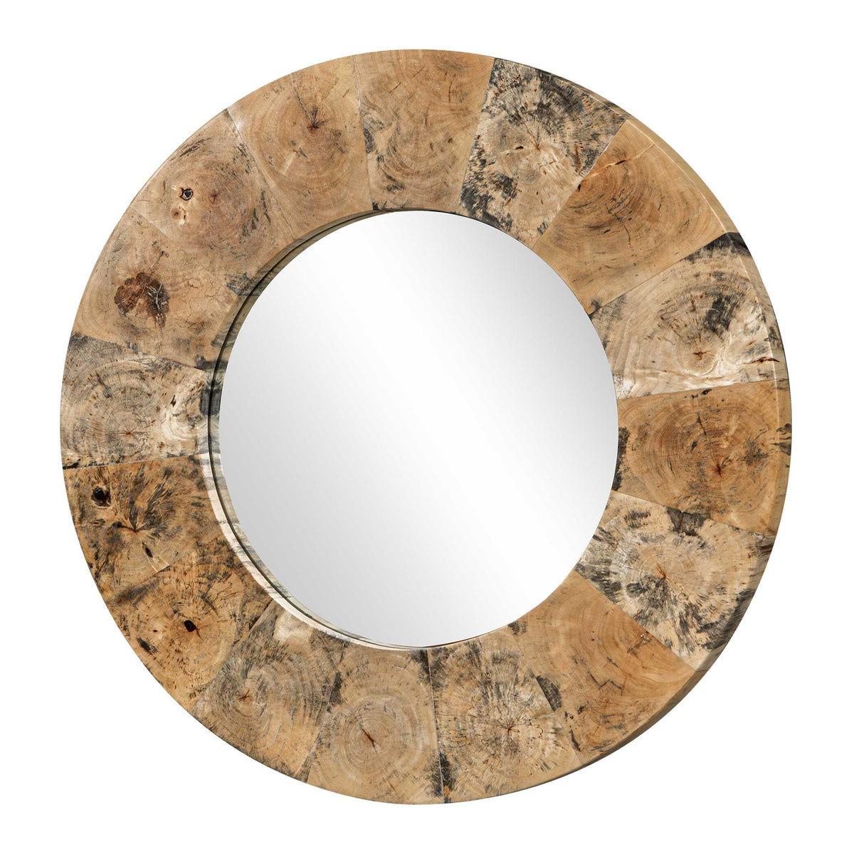 Hiram Round Wood Mirror