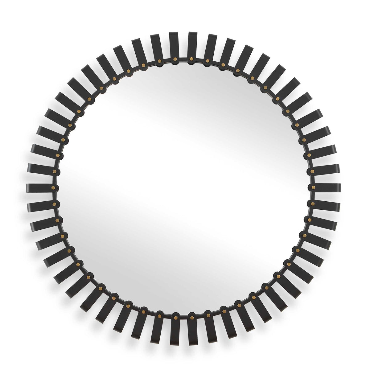 Jael Round Iron Bands Mirror