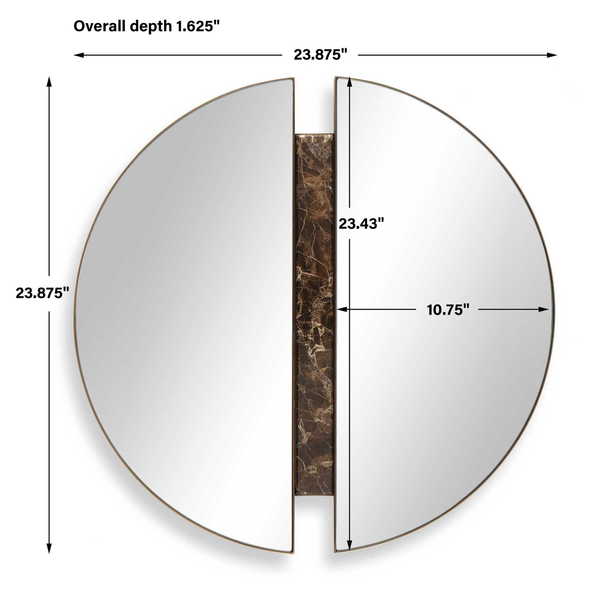 Hanover Divided Round Mirror