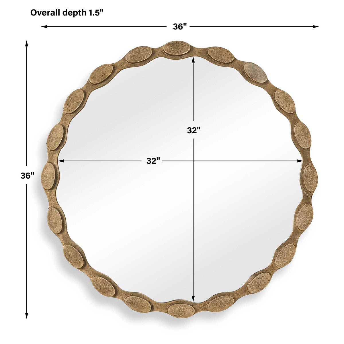 Marietta Round Brass Mirror