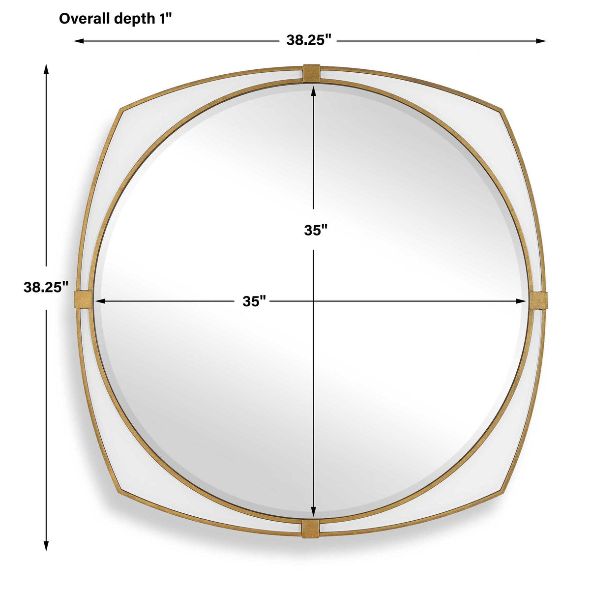Estella White Round Mirror