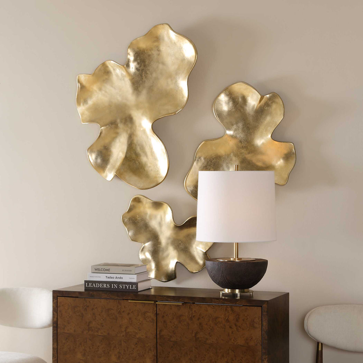 Lumina Gold Wall Decor, S/3