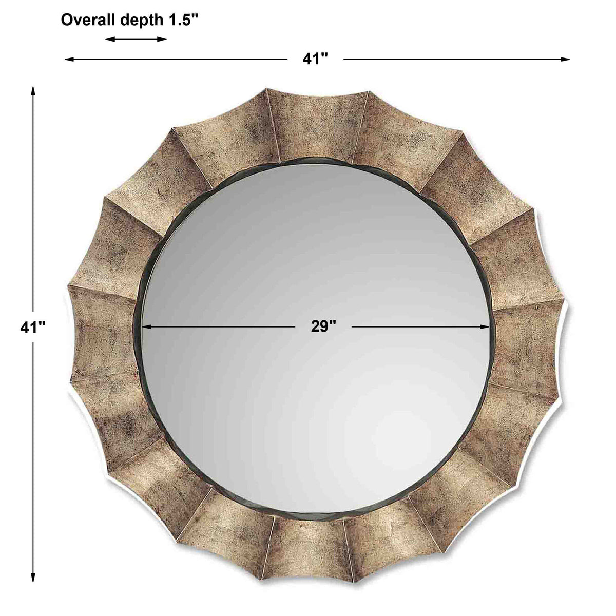Gotham U Antique Silver Mirror