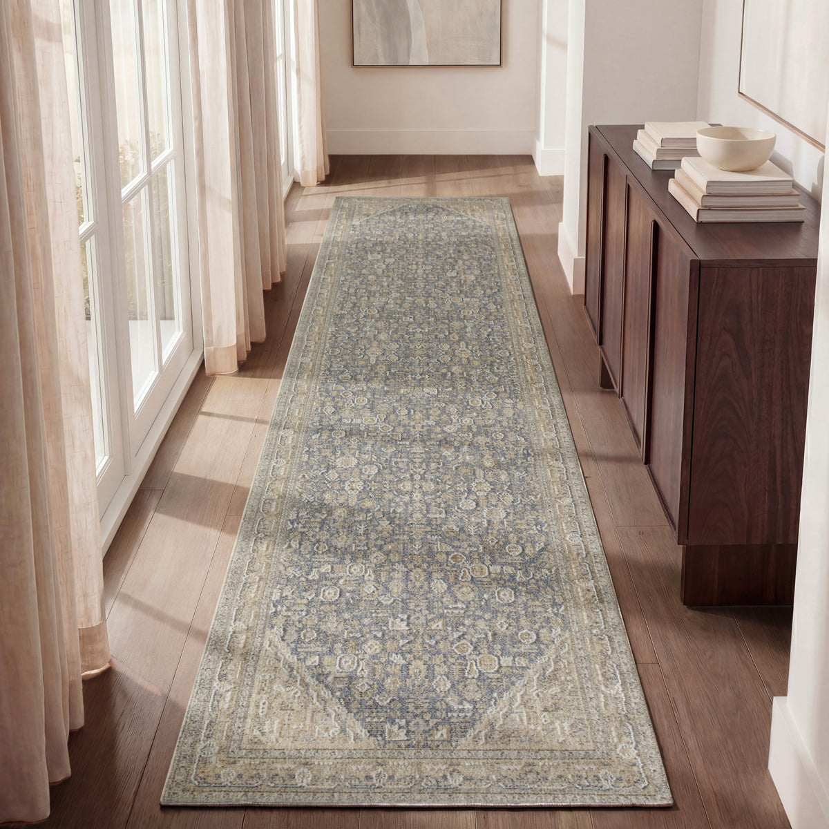 Retreat RET03 Ivory Blue Rug