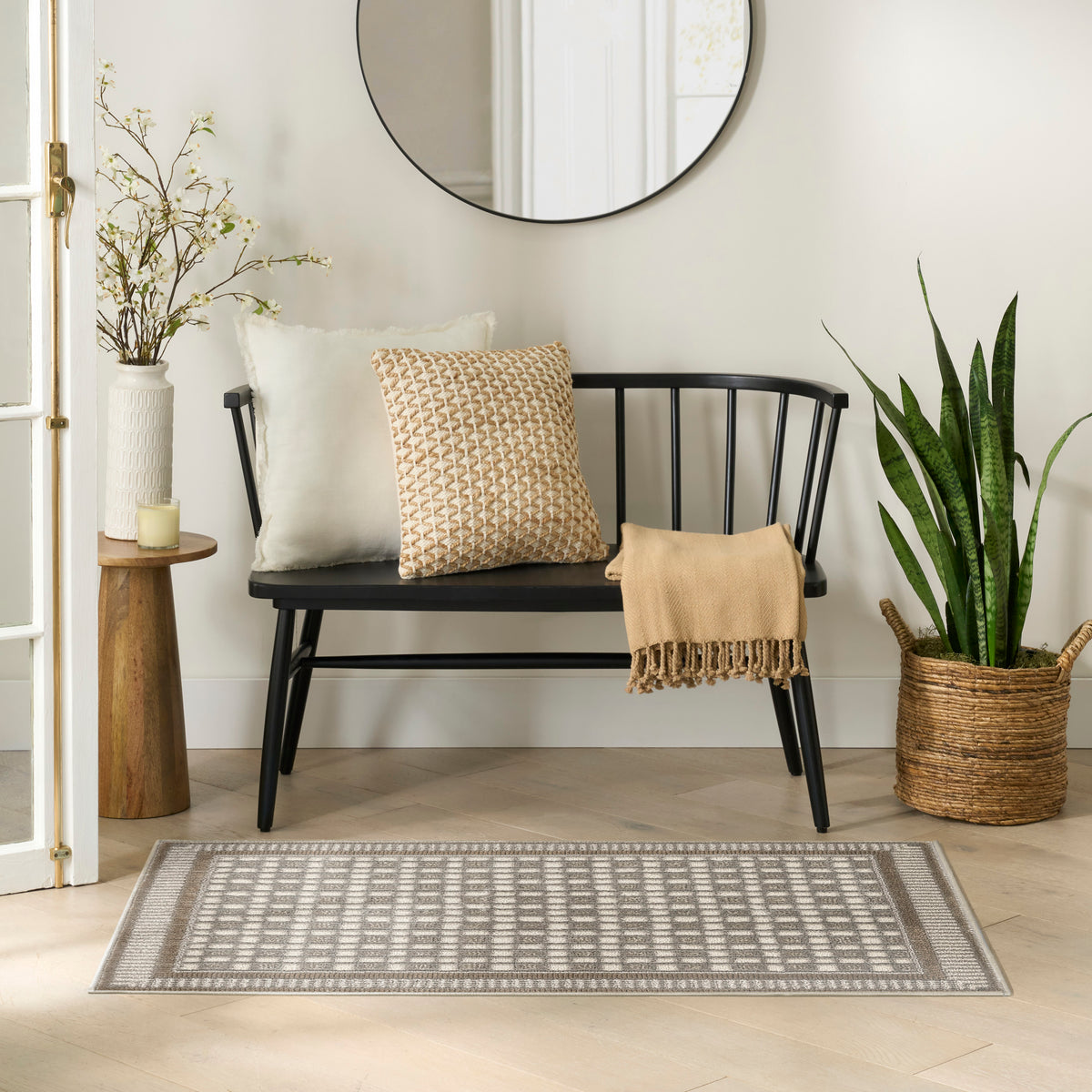 Nordic NRC03 Ivory Grey Rug