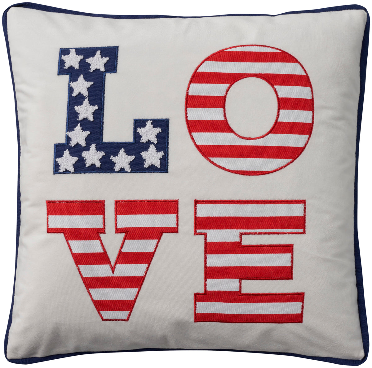 Holiday Pillows L0526 White 18" x 18" Throw Pillows