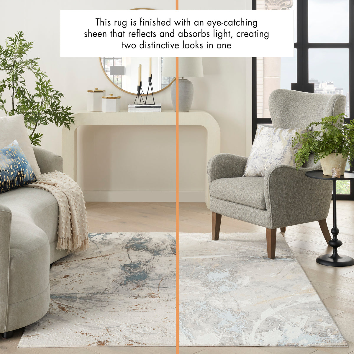 Desire DSR04 Ivory Grey Blue Rug