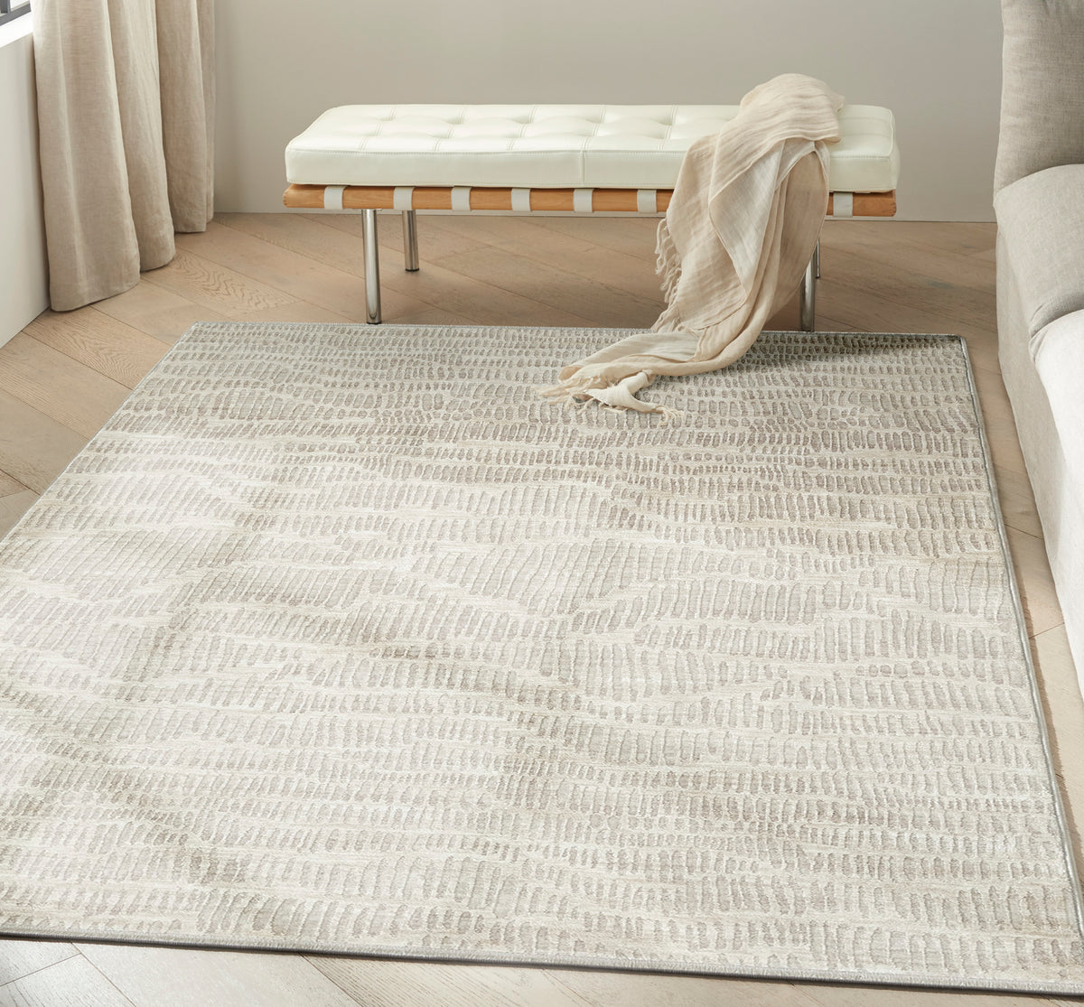CK079 Notes NOT01 Ivory Silver Rug