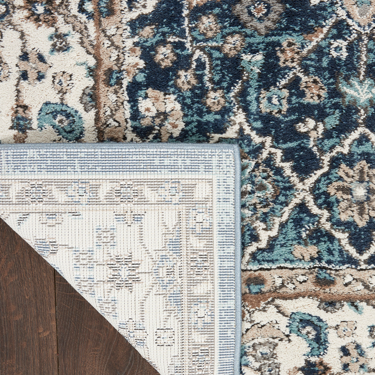 American Manor AMR01 Blue Ivory Rug
