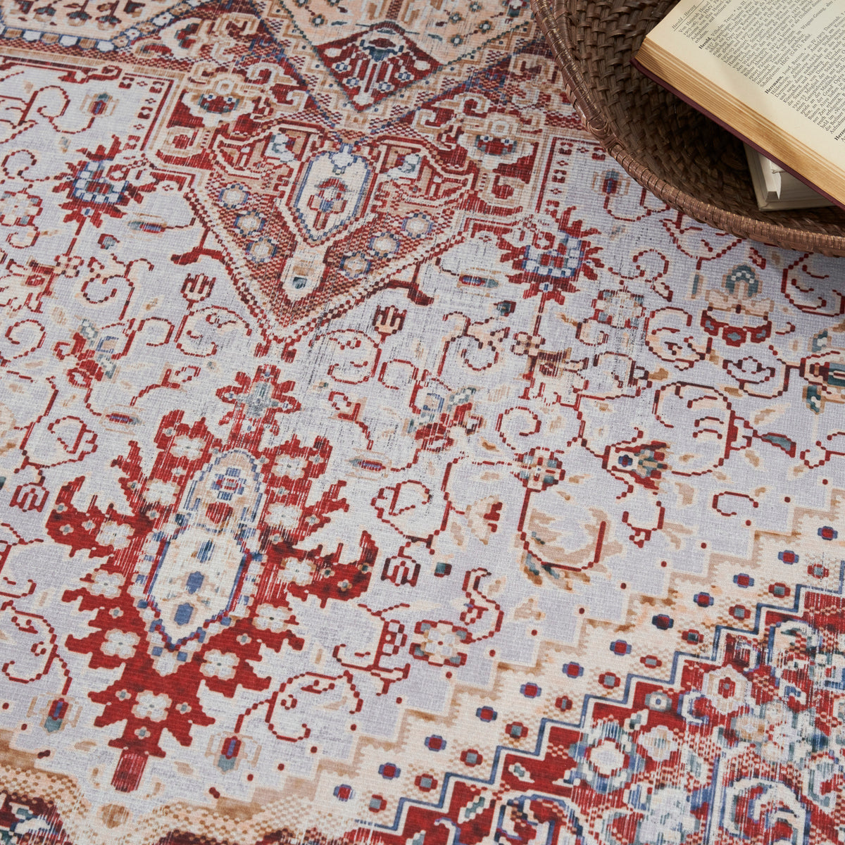 Vintage Home VNH01 Ivory Red Rug