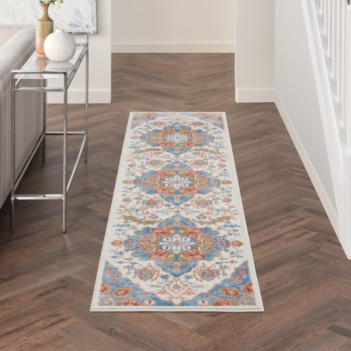 Elation ETN09 Ivory Blue Rug