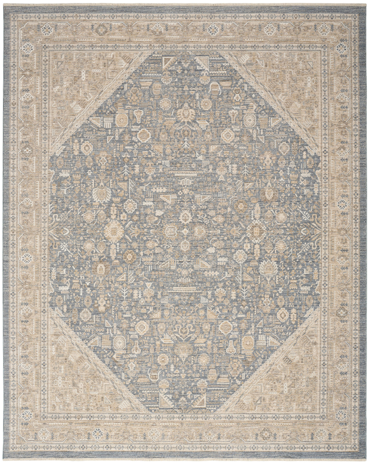 Retreat RET03 Ivory Blue Rug