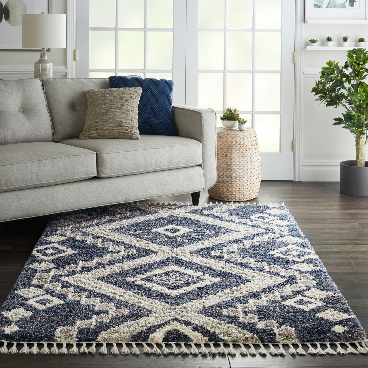 Oslo Shag OSL02 Denim Blue Rug