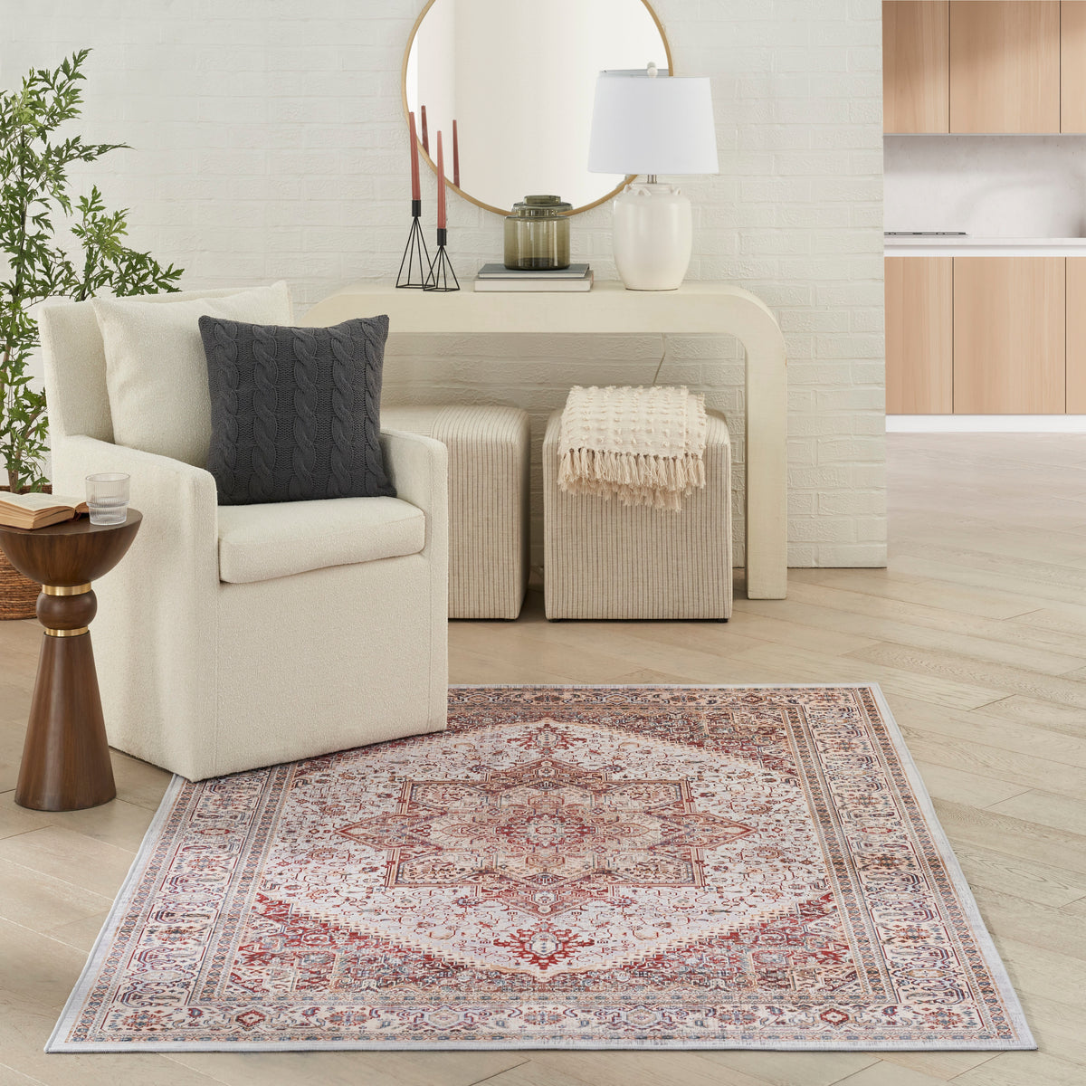 Vintage Home VNH01 Ivory Red Rug