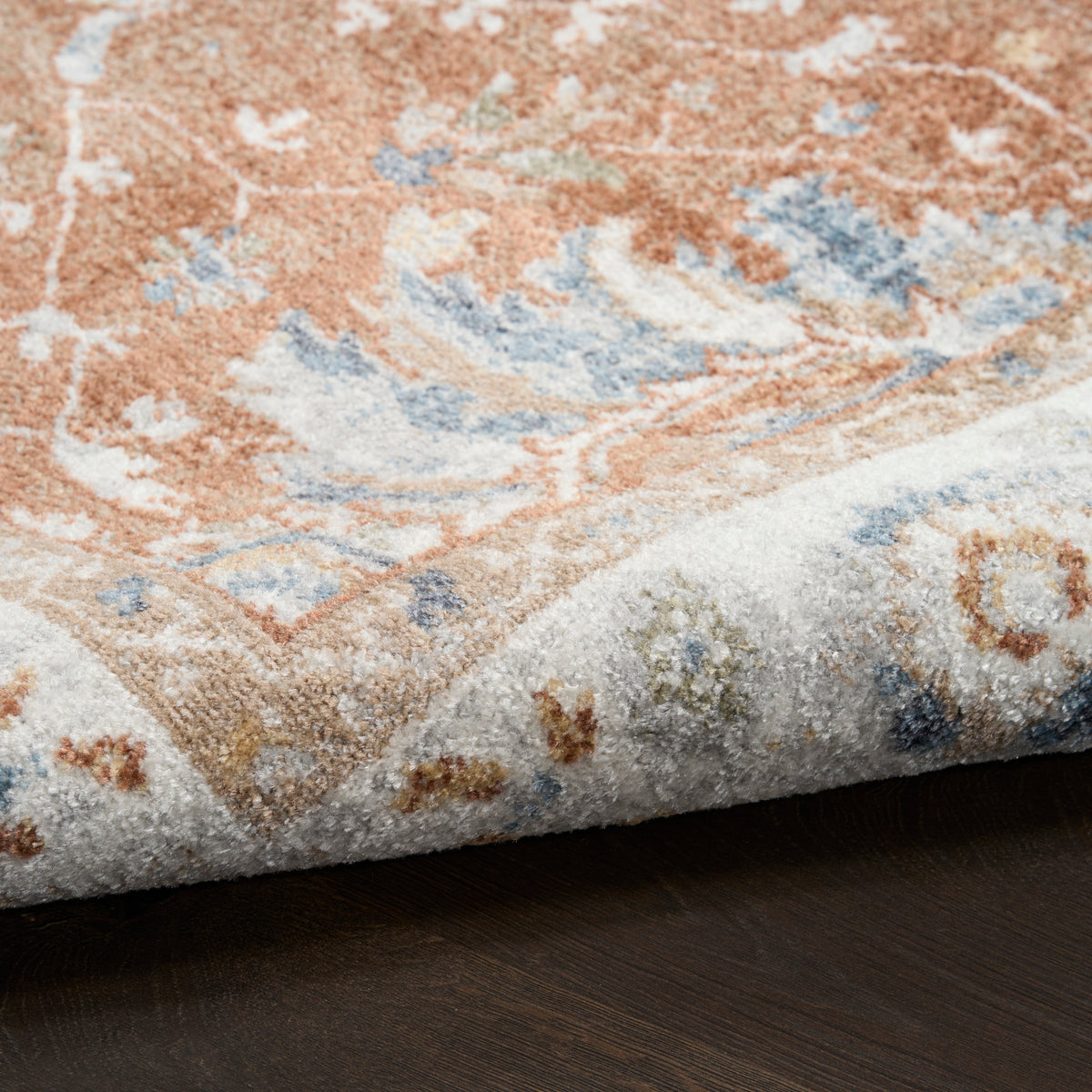 Astra Machine Washable ASW20 Rust Ivory Rug