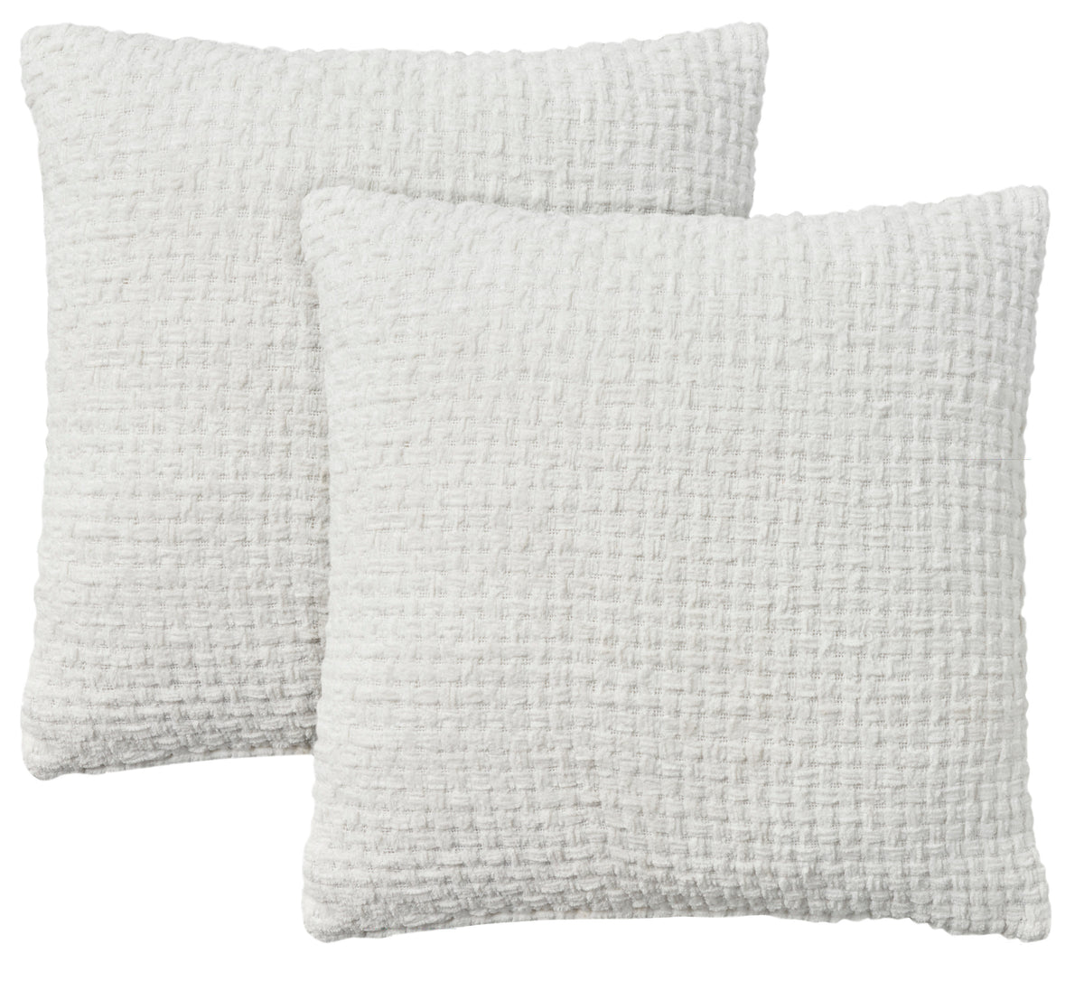 Lifestyle ZH225 White 18" x 18" Set of 2 Throw Pillows