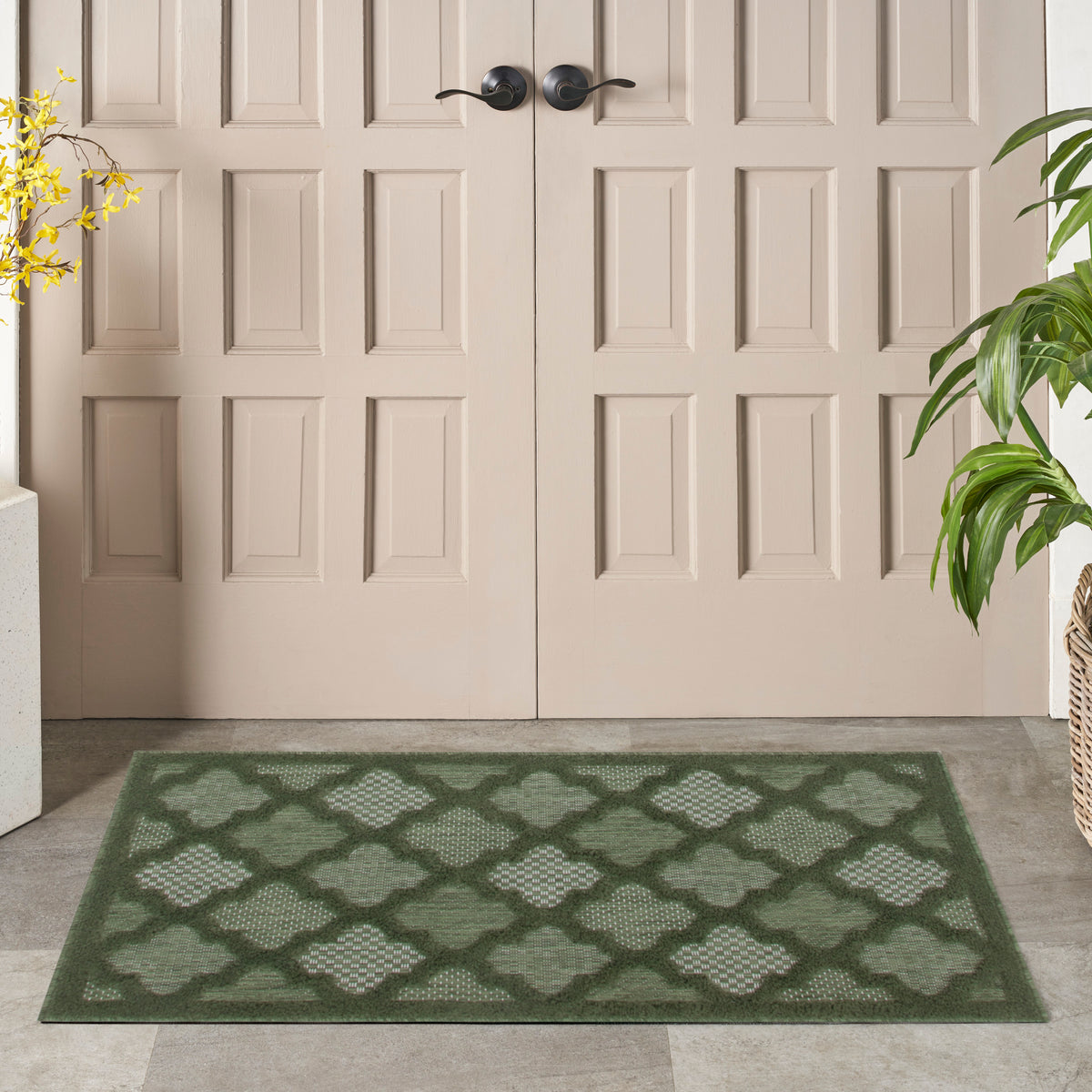 Easy Care NES01 Green Rug