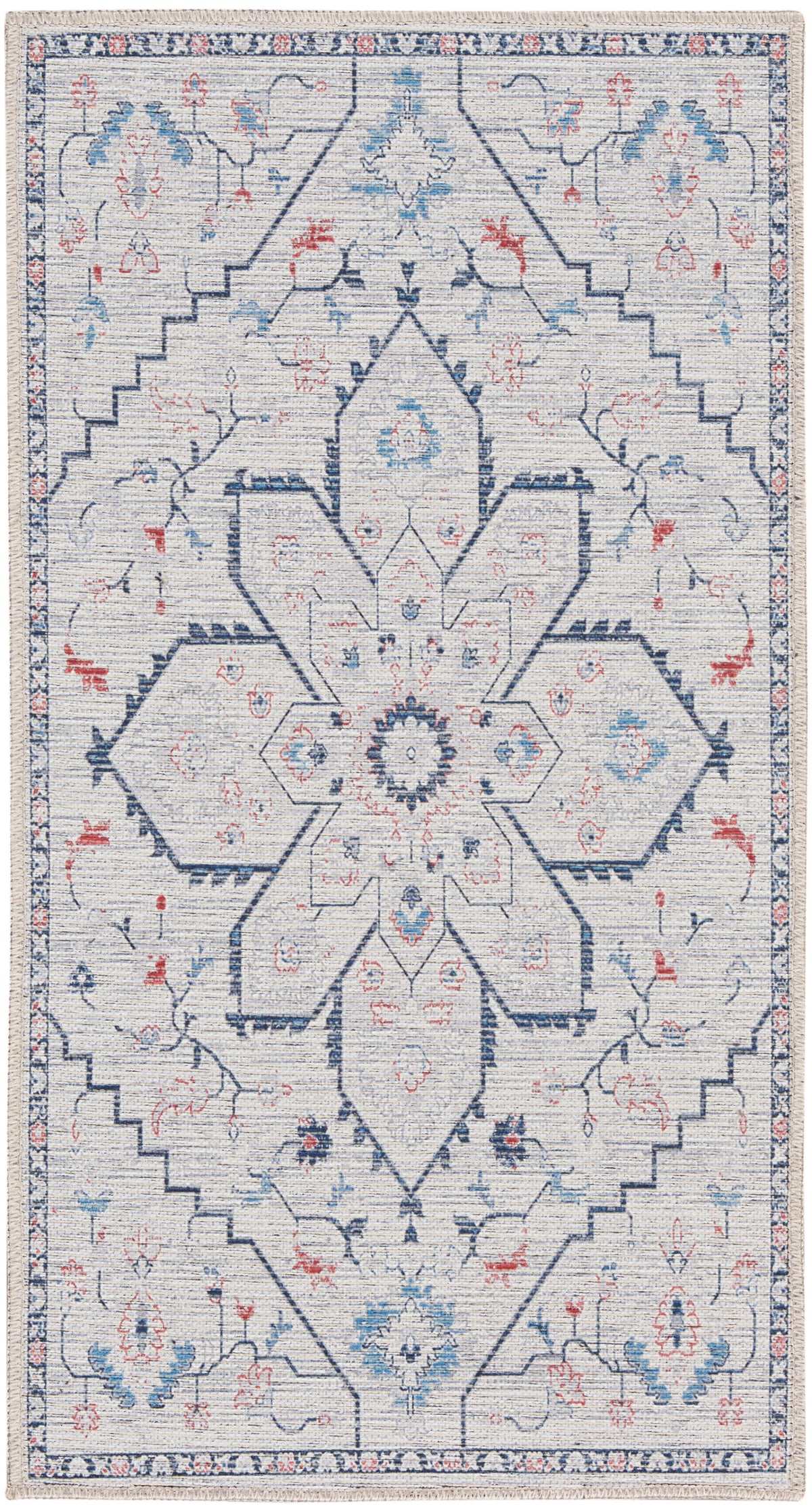 New Concept Washables SR110 Ivory Blue Rug