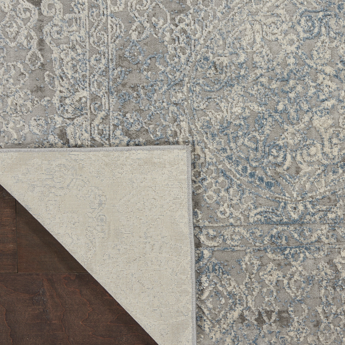Rustic Textures RUS09 Ivory Light Blue Rug