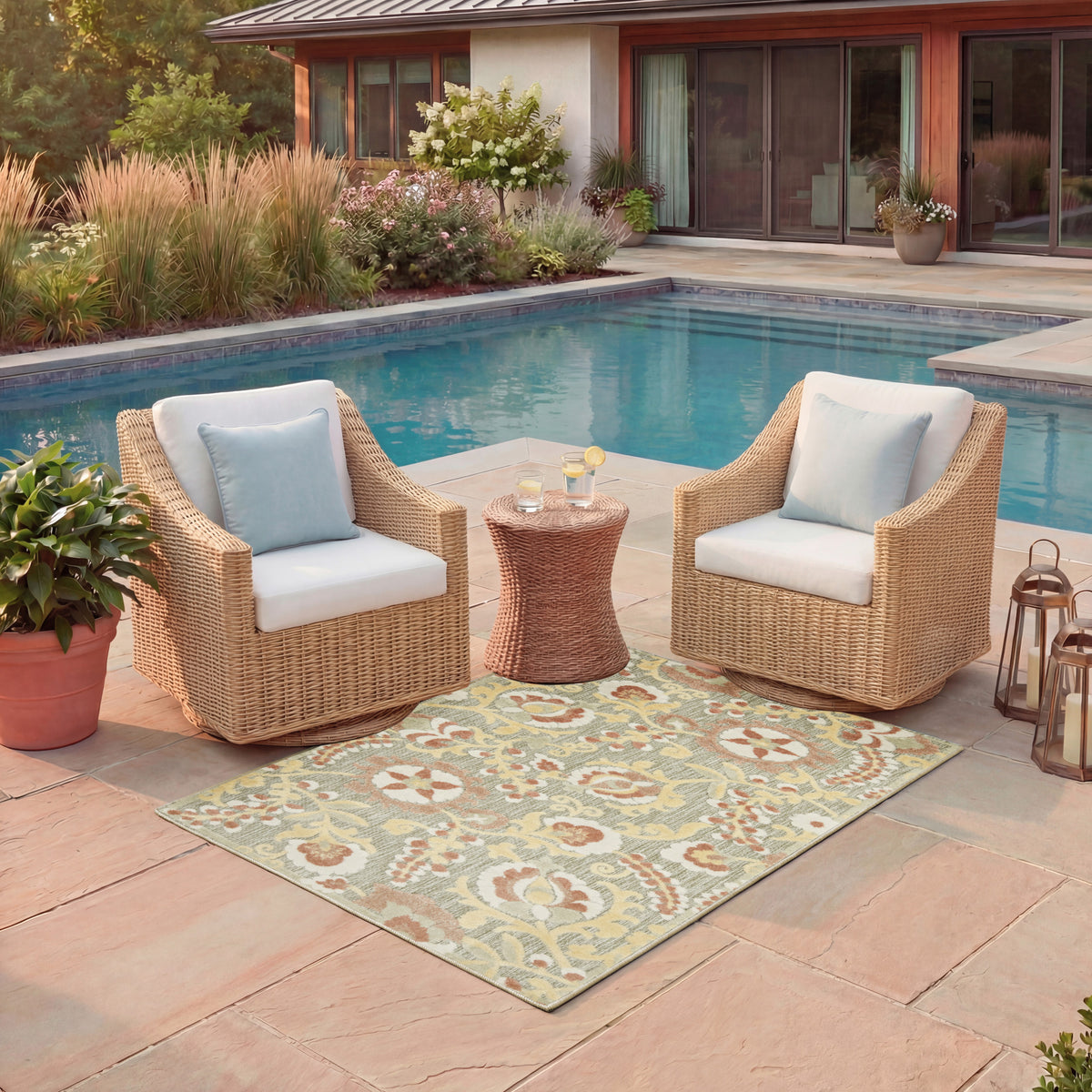 Aloha ALH17 Sage Rose Rug