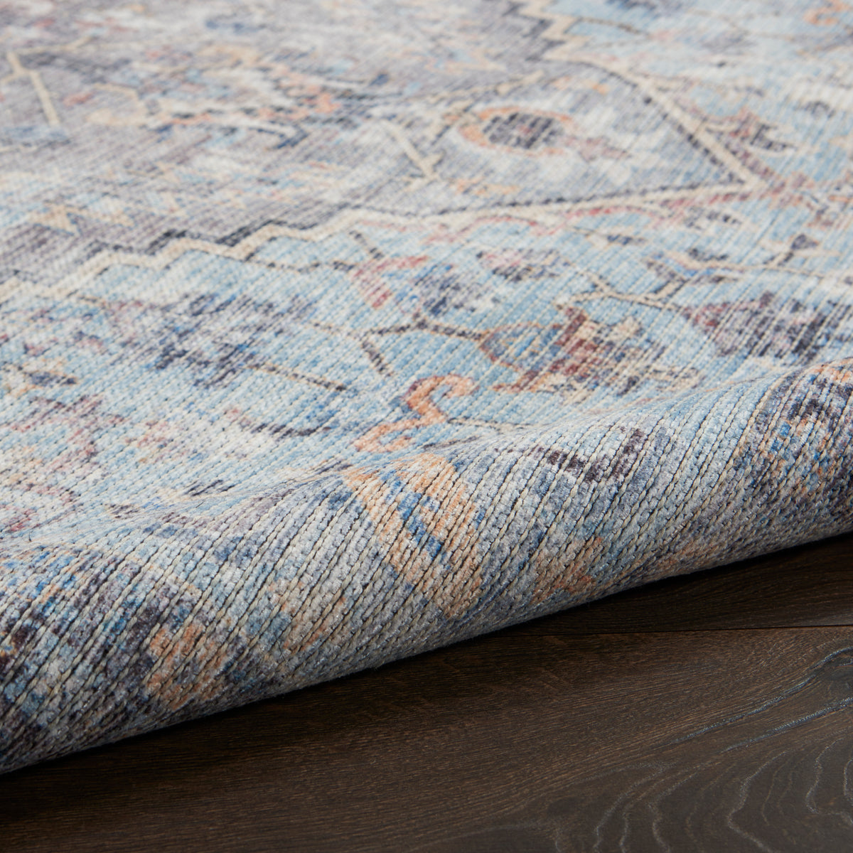 New Concept Washables SR104 Light Grey Blue Rug