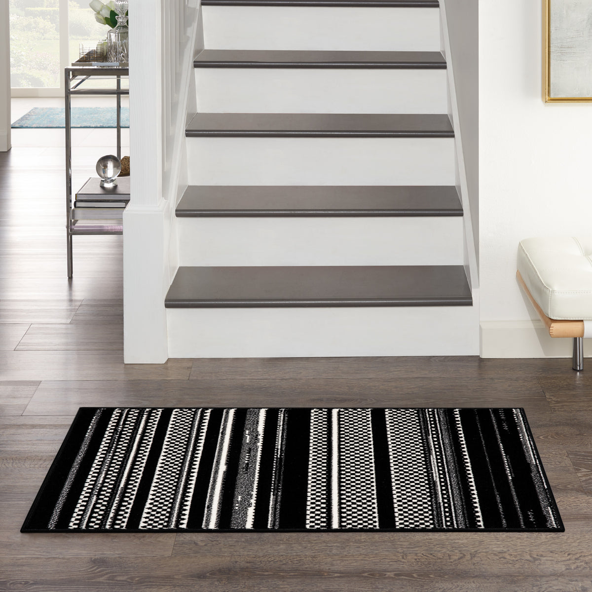 Grafix GRF41 Black White Rug