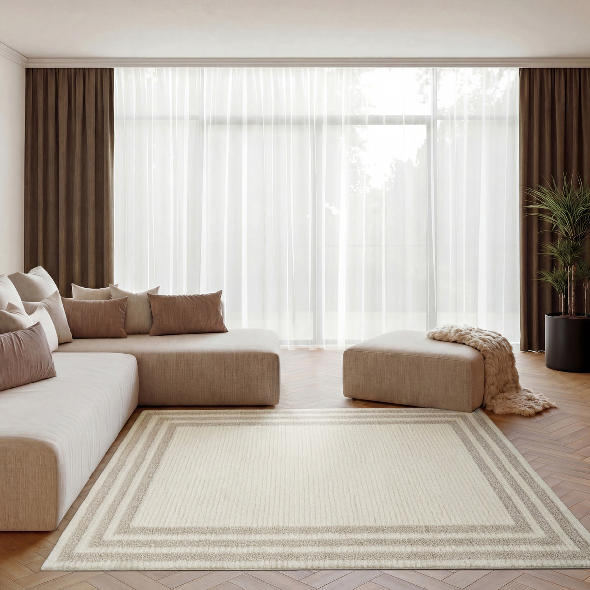 Pacific Shag PCS03 Ivory Beige Rug