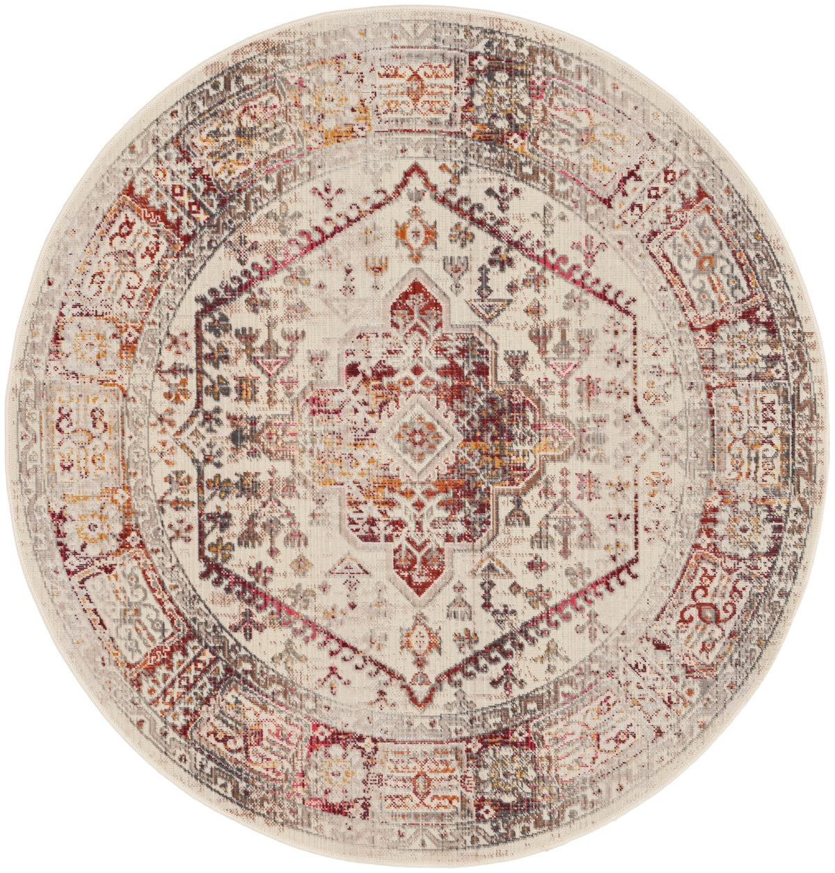 Vintage Kashan VKA08 Ivory Red Rug